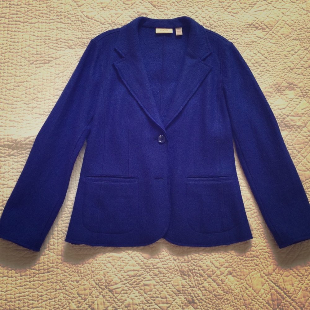 Blue wool blazer jacket from Chico’s